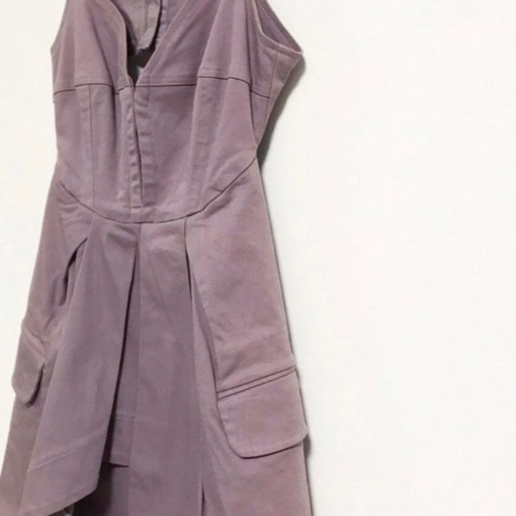 Preen By Thornton Bregazzi Purple Cut Out Tulip Casual Dress - Picture 4 of 14